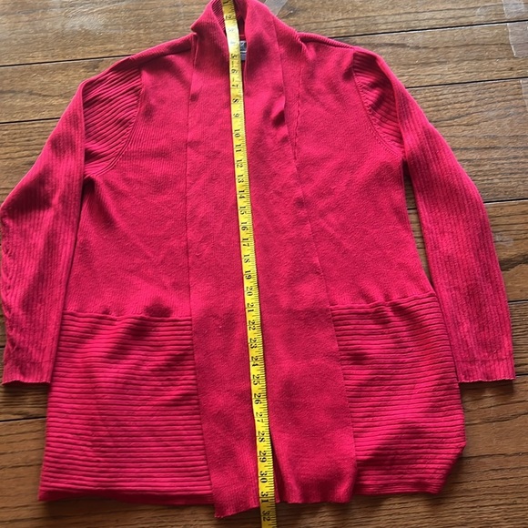 JM Collection Red Cardigan - Picture 7 of 9